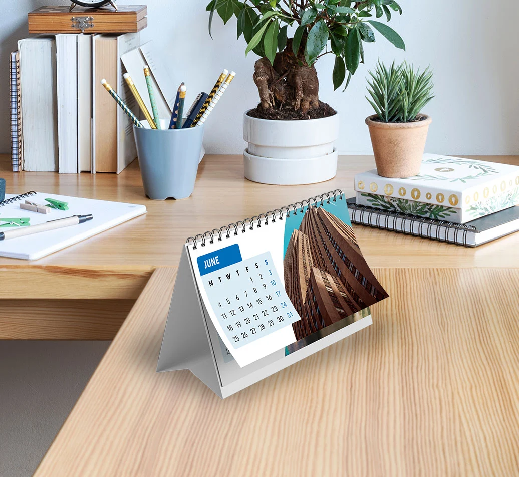 2027 Wire Bound Desk Calendars printed by PCR Print in Lisburn