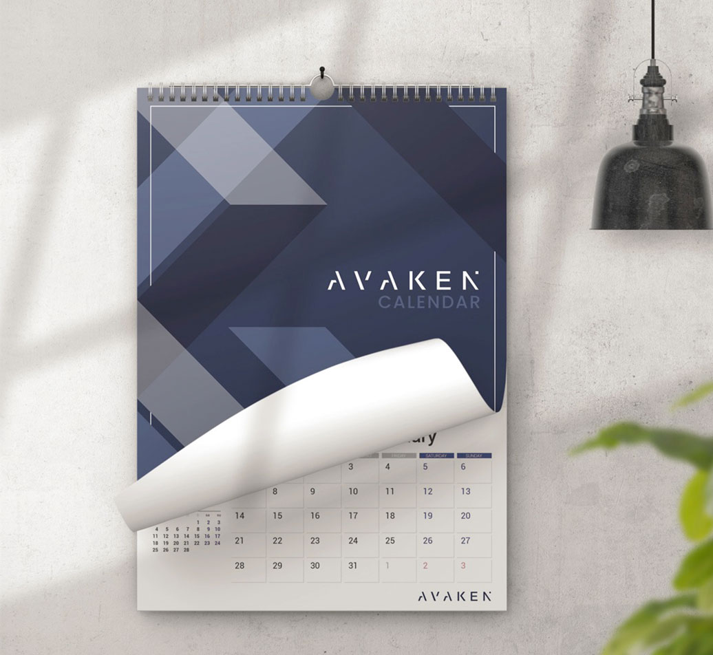 2027 Wire Bound Wall Calendars printed by PCR Print in Lisburn